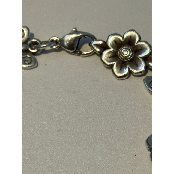 James Avery Retired HTF Silver Butterflies In Bloom Flower Bracelet 7 3/4” - Picture 4 of 14